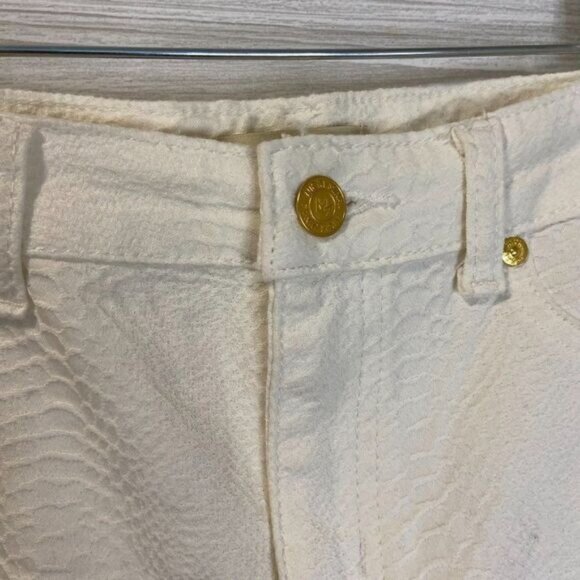 Nicki‎ Minaj Women’s Mid Rise Snake Textured Denim Ankle Zip Pants - Picture 8 of 9